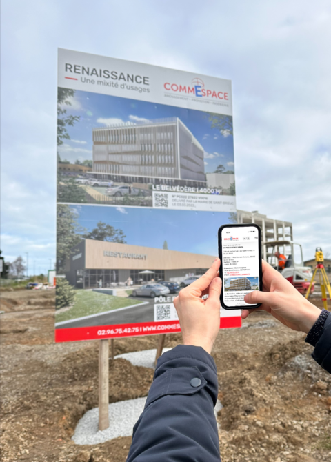 Commespace lance ses premiers panneaux de chantier connectés à Saint-Brieuc