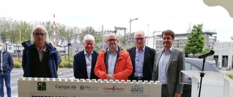 Pose de la première pierre du Futur Espace Carnot à Saint-Brieuc